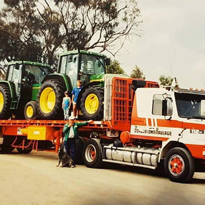 Unit 3 with a load of John Deeres for Whickam Flower