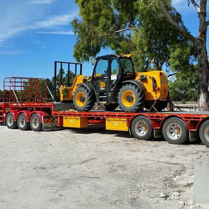 Truck with machinery