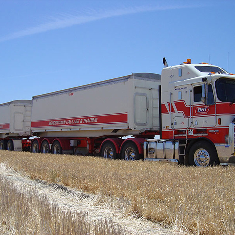 Unit 19, Angus doing Harvest in QLD, 1st BHT Road Train